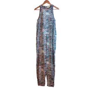 L’AGENCE 100% Silk Colorful Abstract Artsy Jumpsuit